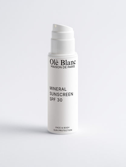 Olè Blanc Mineral Sunscreen SPF30 for Face & Body